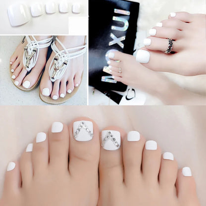 5 Sets Full Cover Toe Nail Tips